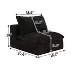 Whisen 2-Seater Cloud Sofa, Deep Seat Couch, Modular Design