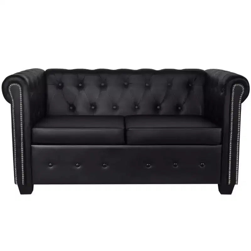 vidaXL Sofa Chesterfield Loveseat Settee for Living Room Artificial Leather