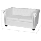 vidaXL Sofa Chesterfield Loveseat Settee for Living Room Artificial Leather