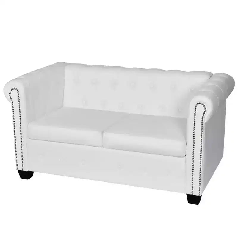 vidaXL Sofa Chesterfield Loveseat Settee for Living Room Artificial Leather
