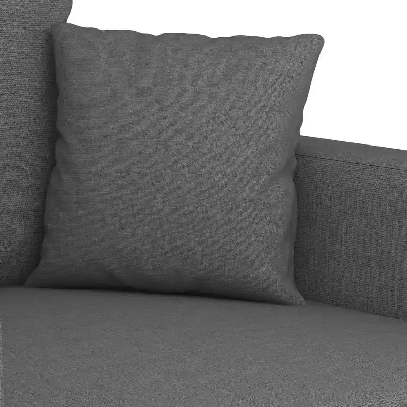 vidaXL Ensemble de canapés 3 places avec oreillers - Tissu gris foncé