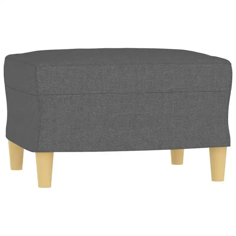 vidaXL 3-Seater Sofa with Footstool Dark Gray 70.9 Fabric