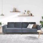 Ensemble de canapé en tissu gris foncé