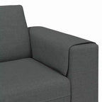 Ensemble de canapé en tissu gris foncé