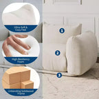 Canapé, Sectionnel Modulaire en U 126 Places Nuage en Chenille, Canapé sans Os à Assise Profonde pour Grand Salon/Espace Familial Beige