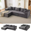 106 Cloud Couch Sectional 3-Seat Sofa with L-Shape Chaise and Memory Foam for Living Room, No Assembly Required Upholstered Couch