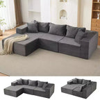 106 Cloud Couch Sectional 3-Seat Sofa with L-Shape Chaise and Memory Foam for Living Room, No Assembly Required Upholstered Couch