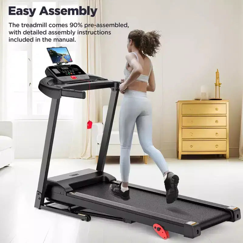 Treadmills Clearance, Treadmill on Sale with 12-Level Adjustable Incline, 7.5MPH Max Speed, Foldable Treadmill, Running & Walking Machine