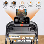 Portable Folding Treadmills Clearance, 2.75 HP Foldable Compact Treadmill for Home Office, Walking Running Treadmill with LED Display for Exercise