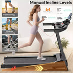 Portable Folding Treadmills Clearance, 2.75 HP Foldable Compact Treadmill for Home Office, Walking Running Treadmill with LED Display for Exercise