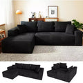 104 Modular Corduroy Sofa, 2-Box Delivery, 300 lb/Seat, Memory-Foam, 15.2 Ergonomic Height, Buckle-Lock, Tool-Free, Living-Room Ready