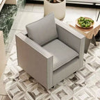 MAYEERTY Gray Single Sofa Chair, Decorative Chairs with Soft Seat Cushion Armchairs for Reading Room Living Room