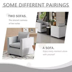MAYEERTY Gray Single Sofa Chair, Decorative Chairs with Soft Seat Cushion Armchairs for Reading Room Living Room