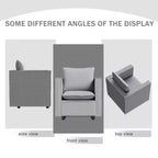 MAYEERTY Gray Single Sofa Chair, Decorative Chairs with Soft Seat Cushion Armchairs for Reading Room Living Room