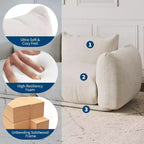 Oversized Cloud Couch Sectional: U-Shape Modular Sofa in Chenille, Deep Boneless Seat Design