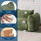 Oversized Cloud Couch Sectional: U-Shape Modular Sofa in Chenille, Deep Boneless Seat Design