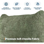 Oversized Cloud Couch Sectional: U-Shape Modular Sofa in Chenille, Deep Boneless Seat Design