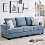 Modern 89 in 3-Seater Sofa for Living Room,Comfy Couches with Deep Seat, Chenille Couch with Cup Holders and Side Storage Pockets for Apartment Lounge