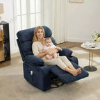 Fauteuil inclinable Acekool Massage Rocker, 8 points de vibration, pivotant, lin, porte-gobelets, 180 kg, pour salon