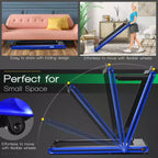 Gymax Folding Treadmill 2-in-1 Under Desk Treadmill with 2.25HP Motor Electric Walking Running Machine & Remote Control Suitable Black/Blue/Red