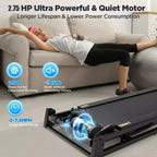 Tapis roulant pliable de 2,75 CV avec capacité de 300 lb et inclinaison, 71 programmes, application intelligente, haut-parleurs stéréo HiFi, tapis roulant portable de 12 km/h pour la marche et le jogging à domicile