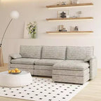 Spacious Modular Sectional Sofa 108 Deep Seat, Ottoman Included, Extra Large Comfort Seating for Living Room or Apartment