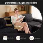 146 Modern U-Shaped Modular Sectional Sofa for Living Room,Flannelette Fabric,Oversized 4-Seater Couch,boneless sofa