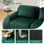 146 Modern U-Shaped Modular Sectional Sofa for Living Room,Flannelette Fabric,Oversized 4-Seater Couch,boneless sofa