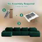146 Modern U-Shaped Modular Sectional Sofa for Living Room,Flannelette Fabric,Oversized 4-Seater Couch,boneless sofa