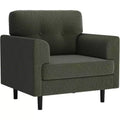 Acekool Ergonomic Linen Accent Chair, Wide Armrests & High-Density Foam, Modern Single Seater for Living Room