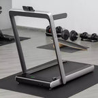 Tapis de course pliable Gymax compact pour la maison avec contrôle par application, Bluetooth, écran LED et support d'appareil, tapis de course électrique