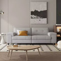 Acekool Modern 85 Inch 3-Seater Sofa with Adjustable Wide Armrests, Deep Seat Chenille Couch for Living Room
