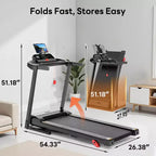 3.25HP Treadmills on Sale for Home, Electric Treadmill 300 LBS Capacity, Foldable Treadmill with Incline, Running Machine w/64 Preset Programs