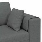 Canapé en tissu avec coussin - Gris foncé sans pouf