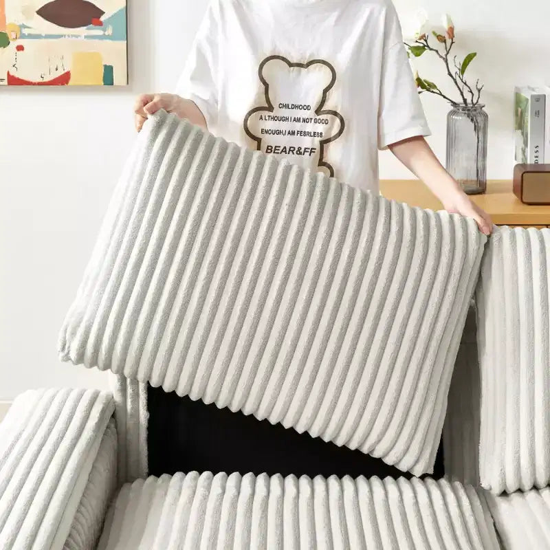 71 Modern Corduroy Loveseat Sofa with Storage, Oversized 2-Seater Deep Seat Sofa for Small Living Room or Apartment-Panipeachy