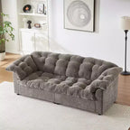 94 Modern Chenille Deep Seat Loveseat Sofa, Upholstered Fluffy Cloud Sofa for Living Room, Bedroom, Office, or Apartment-Panipeachy