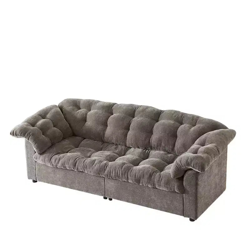 94 Modern Chenille Deep Seat Loveseat Sofa, Upholstered Fluffy Cloud Sofa for Living Room, Bedroom, Office, or Apartment-Panipeachy