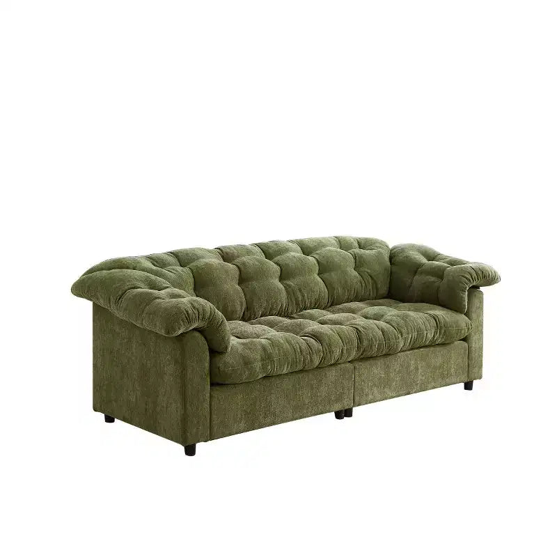 94 Modern Chenille Deep Seat Loveseat Sofa, Upholstered Fluffy Cloud Sofa for Living Room, Bedroom, Office, or Apartment-Panipeachy