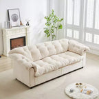 94 Modern Chenille Deep Seat Loveseat Sofa, Upholstered Fluffy Cloud Sofa for Living Room, Bedroom, Office, or Apartment-Panipeachy
