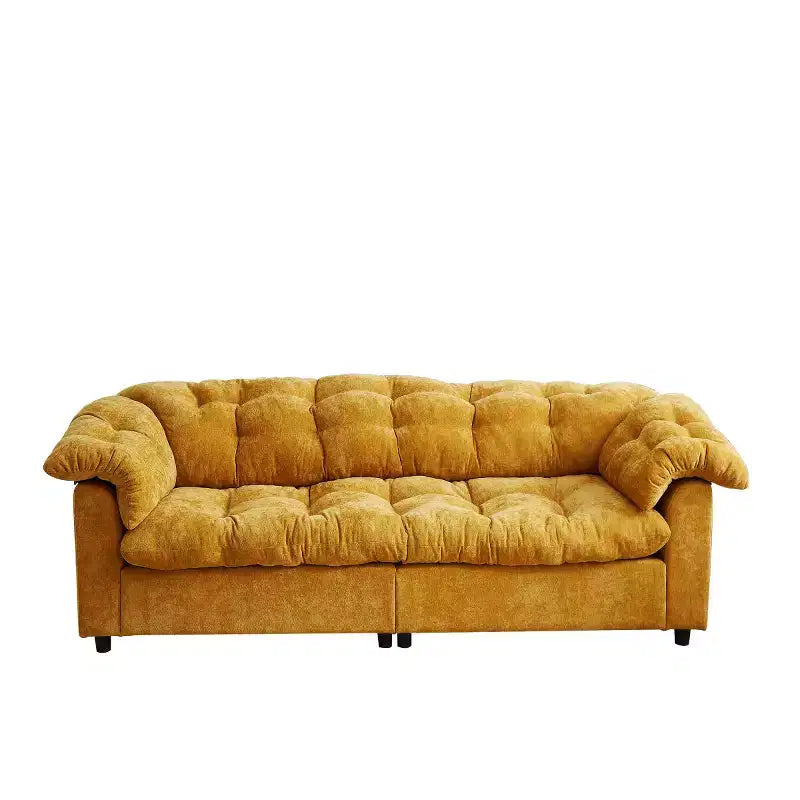 94 Modern Chenille Deep Seat Loveseat Sofa, Upholstered Fluffy Cloud Sofa for Living Room, Bedroom, Office, or Apartment-Panipeachy