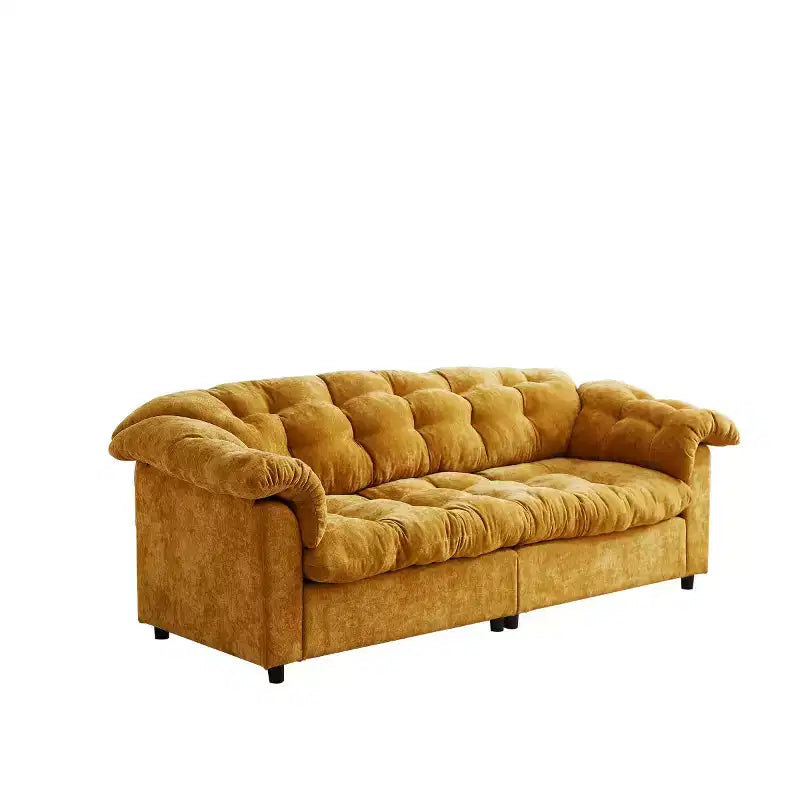 94 Modern Chenille Deep Seat Loveseat Sofa, Upholstered Fluffy Cloud Sofa for Living Room, Bedroom, Office, or Apartment-Panipeachy