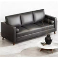Acekool 86 Inch Mid Century Modern Leather Sofa 3 Seater Deep Seat Couch for Living Room