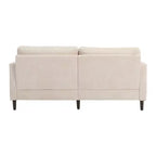 PexFix 69 Mid Century Modern Chenille Fabric Loveseat Sofa 2-Seat Upholstered Loveseat Sofa Couch for Living Room Bedroom Brown Wood Feet Sofa