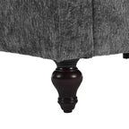 PexFix 69 Mid Century Modern Chenille Fabric Loveseat Sofa 2-Seat Upholstered Loveseat Sofa Couch for Living Room Bedroom Brown Wood Feet Sofa
