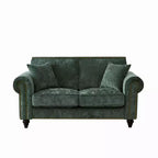 Canapé Chesterfield Classique 63 po avec Accoudoirs Ronds, Canapé 2 Places Profond avec Pieds en Bois pour Petit Salon ou Appartement-Panipeachy