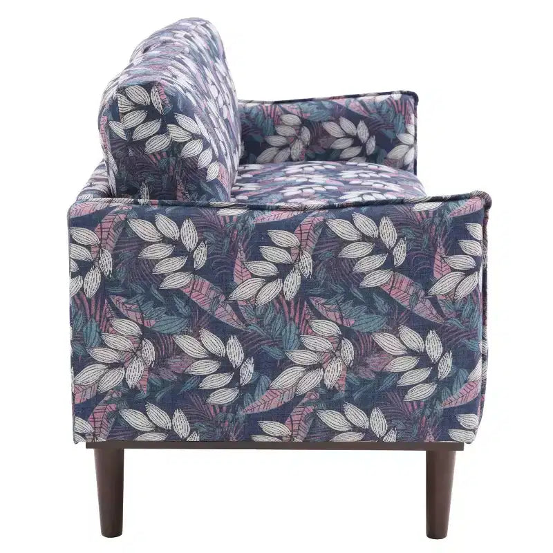 75 Modern Sofa with Solid Wood Legs, Loveseat Sofa Couch for Small Living Room, Bedroom, or Apartment-Panipeachy