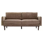 75 Modern Sofa with Solid Wood Legs, Loveseat Sofa Couch for Small Living Room, Bedroom, or Apartment-Panipeachy
