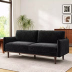 75 Modern Sofa with Solid Wood Legs, Loveseat Sofa Couch for Small Living Room, Bedroom, or Apartment-Panipeachy