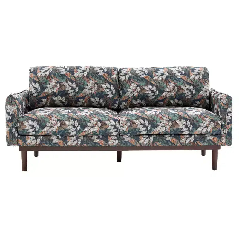 75 Modern Sofa with Solid Wood Legs, Loveseat Sofa Couch for Small Living Room, Bedroom, or Apartment-Panipeachy