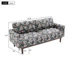 75 Modern Sofa with Solid Wood Legs, Loveseat Sofa Couch for Small Living Room, Bedroom, or Apartment-Panipeachy